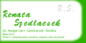 renata szedlacsek business card